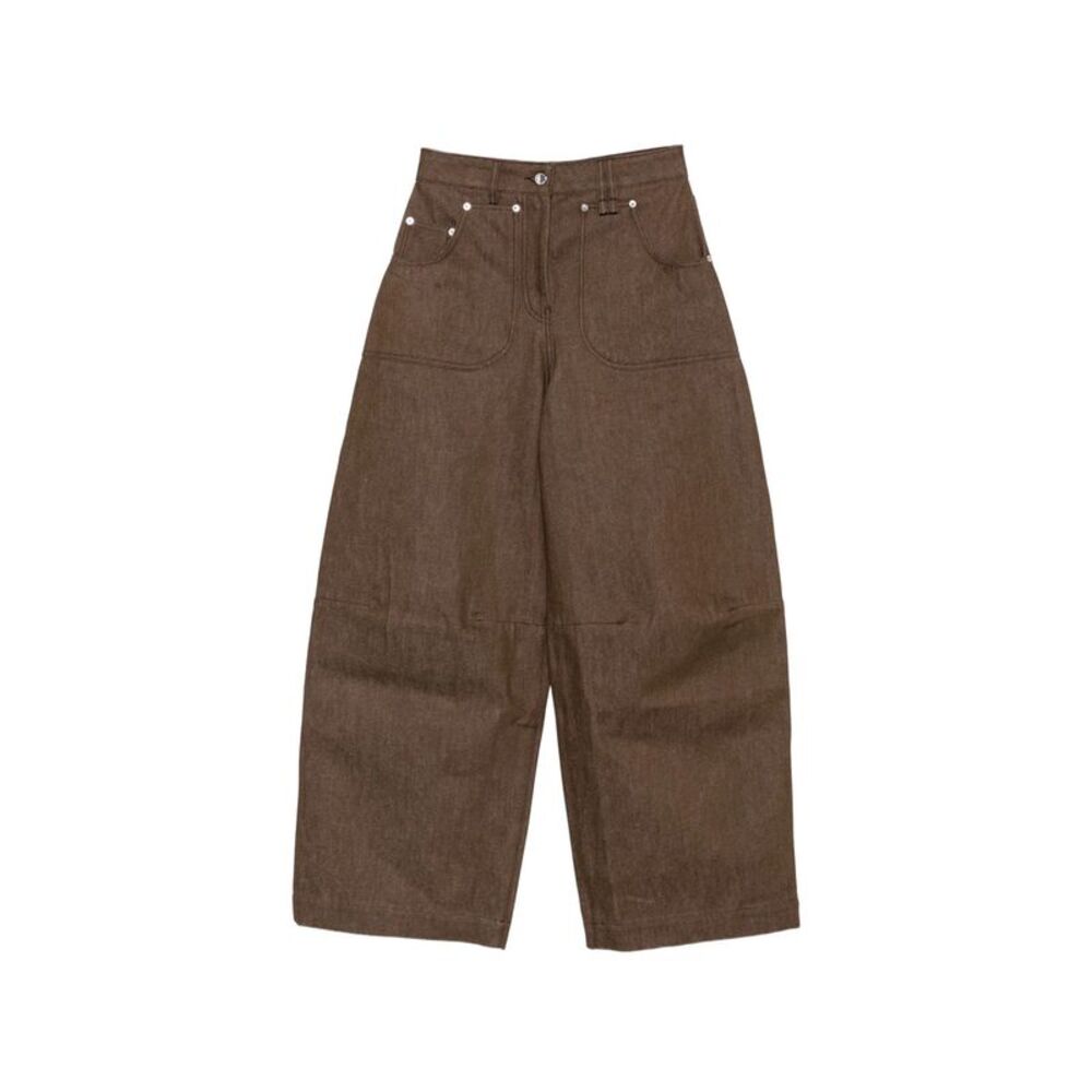 Simone Rocha Brown Denim - Wide-Leg Jeans Women